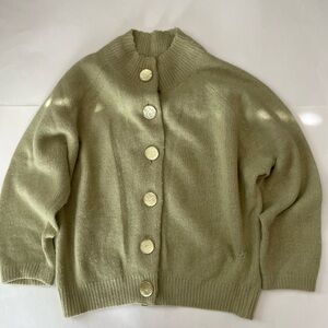 Elegant Sage Button-Up Cardigan